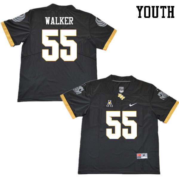 Youth #55 Ike Walker UCF Knights College Football Jerseys Sale-Black